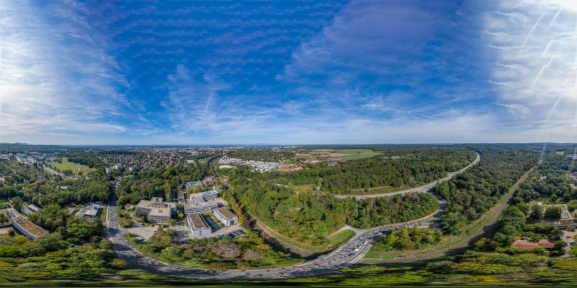 Klimastreik in Darmstadt Luftaufnahme